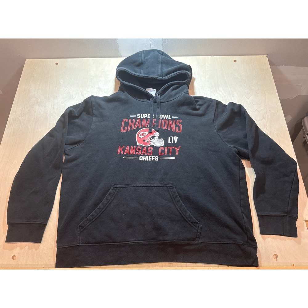 Kansas City Chiefs Super Bowl LIV Champions Hoodie Mens Medium Black NFL 2020